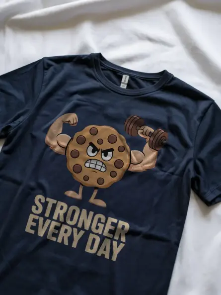 Tough Cookie Workout Shirt – Funny Fitness Motivation Tee for Foodies - Image 8