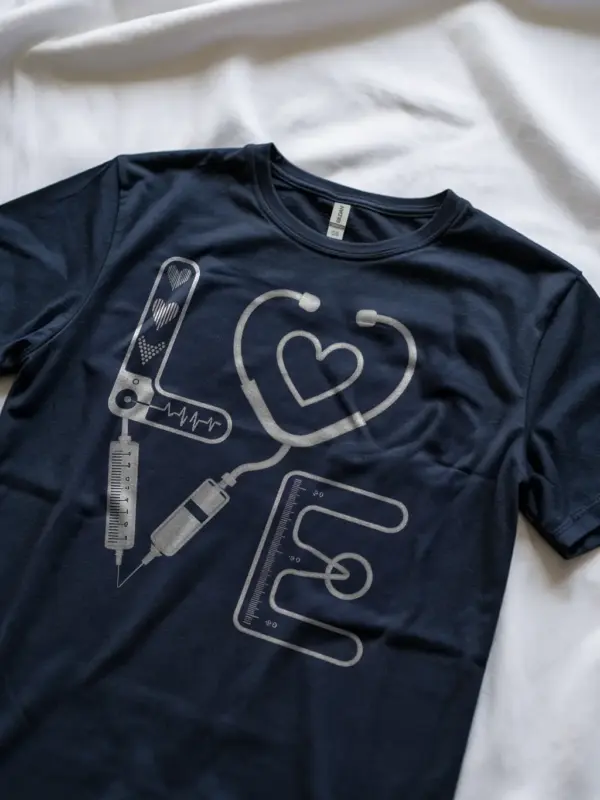 navy medical love shirt front view