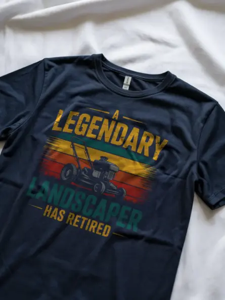 Retired Landscaper Shirt – Legendary Lawn Mower Retirement Gift Tee - Image 8