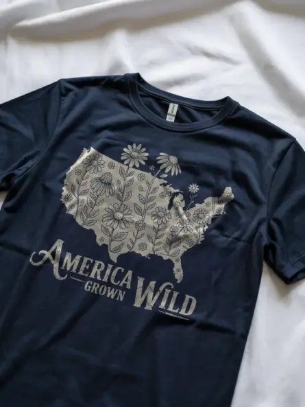 America Grown Wild Map Tee – America Wildflower T-Shirt - Image 8