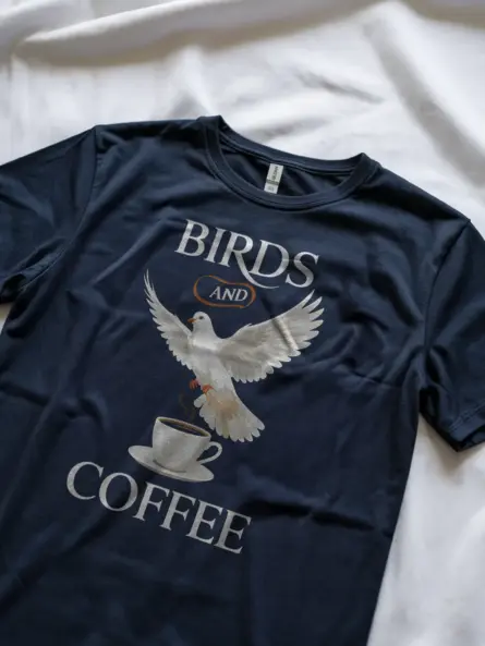 Bird and Coffee T-Shirt for Birdwatchers and Nature Lovers - Image 5