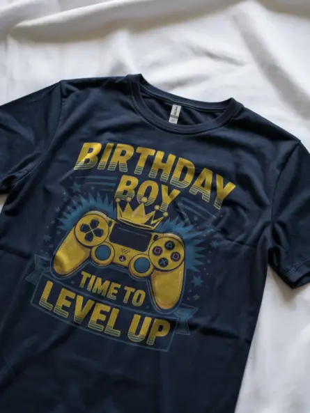 Gamer Birthday Boy T-Shirt – Level Up - Image 11