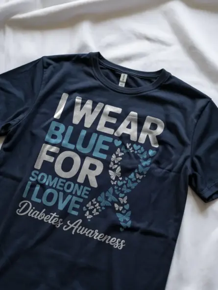 Blue Ribbon Diabetes Shirt – Support Someone You Love Today - Image 8