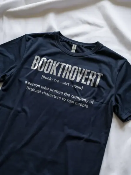 Booktrovert Shirt for Readers – Bold Minimalist Literary Tee - Image 8