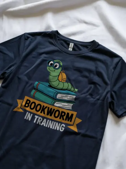 Bookworm Tee – Cute In Training Tee for Kids Who Love Reading - Image 8