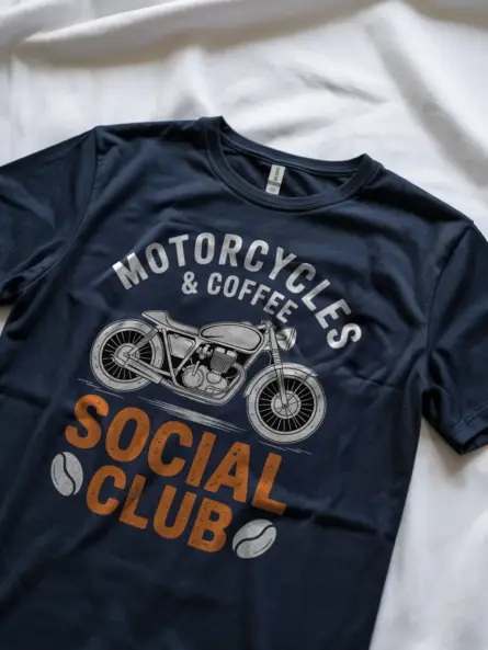 Bold Cafe Racer T-Shirt for Biker Coffee Lovers – Vintage Club Vibes - Image 8