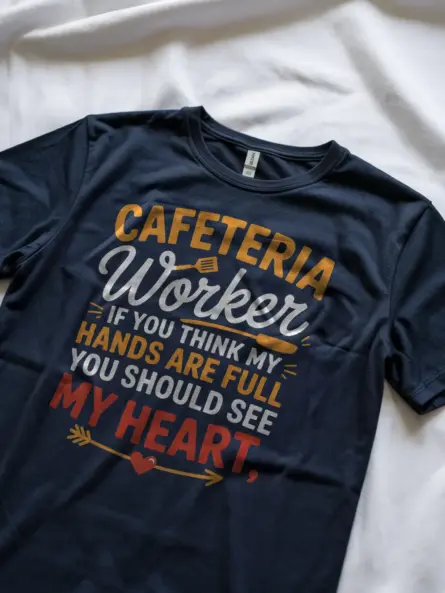 Cafeteria Worker Appreciation T-Shirt – Hands Full Heart Full - Image 9