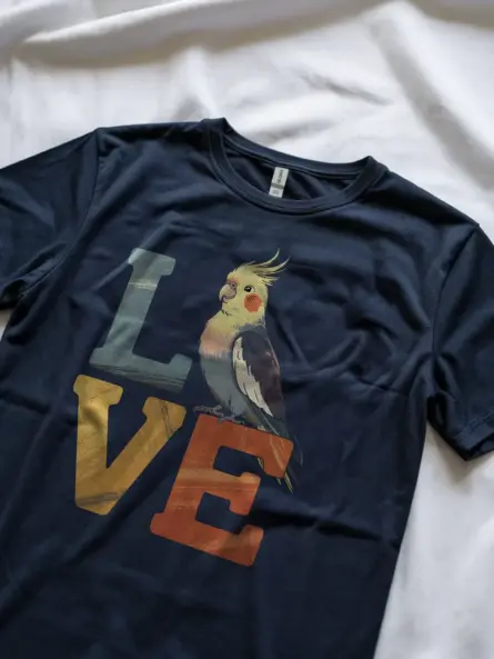 Cartoon Cockatiel Love T-Shirt for Bird Lovers - Image 11