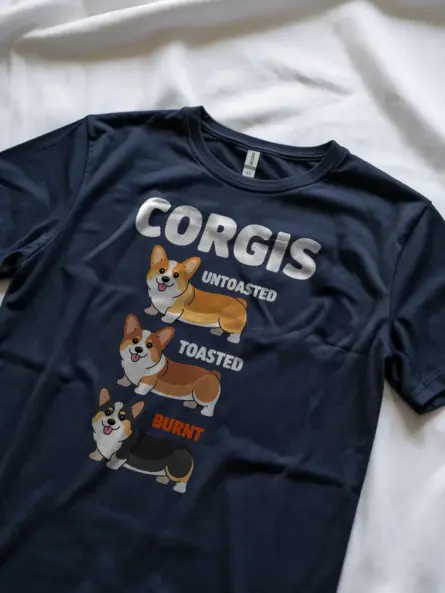 Corgi Meme Shirt with Toasted Dog Humor for Pet Lovers - Image 9