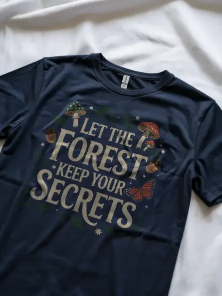 Let the Forest Keep Your Secrets Cottagecore Forest T-Shirt - Image 8
