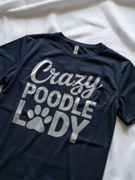Crazy Poodle Lady Shirt – Funny Dog Mom Tee for Women - Image 11