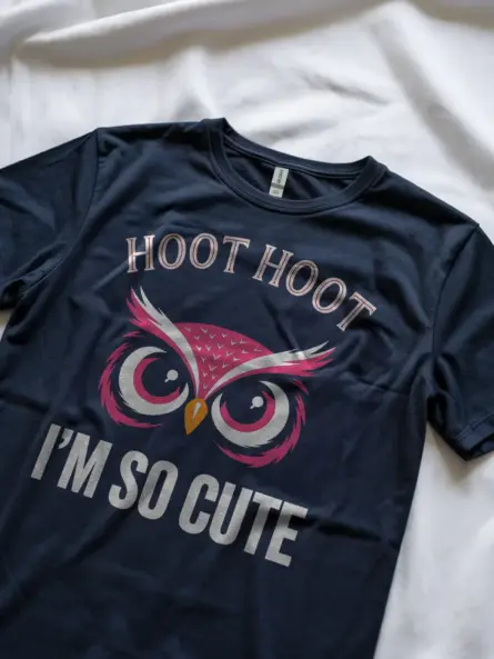 Adorable Cute Owl T-Shirt – Fun Pink Graphic Tee for Owl Lovers - Image 5