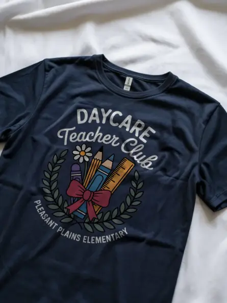Daycare Teacher Shirt – Cute Club Spirit Laurel Wreath Tee - Image 8