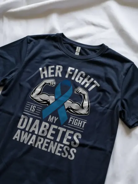 Her Fight Is My Fight – Diabetes Support Shirt for Family - Image 11