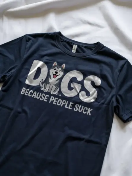 Edgy Dogs Because People Suck Shirt – Funny Husky Meme Tee - Image 10