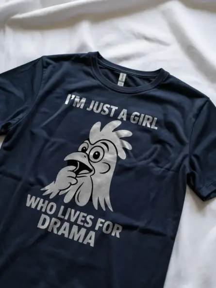 Funny Drama Queen T-Shirt – Bold Rooster Meme Design - Image 8