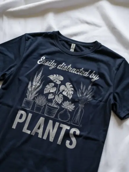 Plant Lover T-Shirt – Easily Distracted by Plants - Image 9