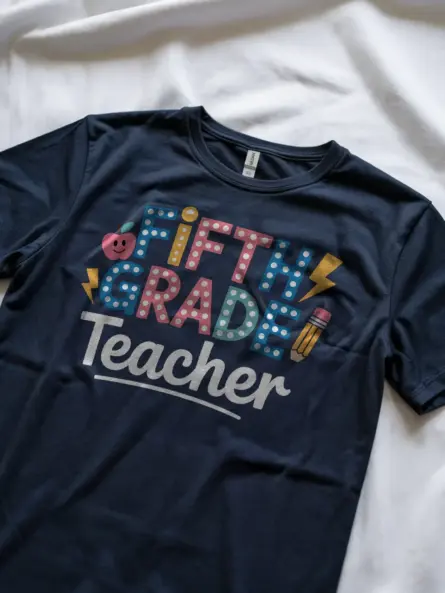 Fifth Grade Teacher Shirt – Cute Polka Dot Power Tee - Image 8