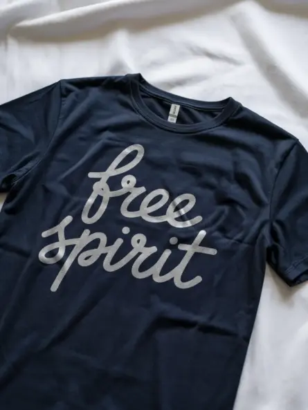 Modern Free Spirit T-Shirt – Minimalist Script Boho Vibes - Image 8