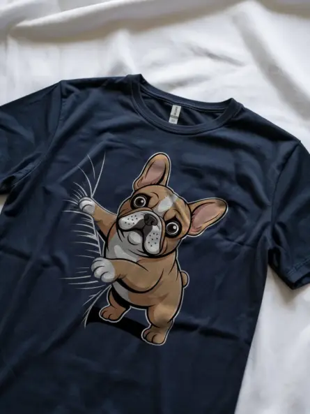 French Bulldog Shirt – Cute Cartoon Dog Lover Graphic Tee - Image 9