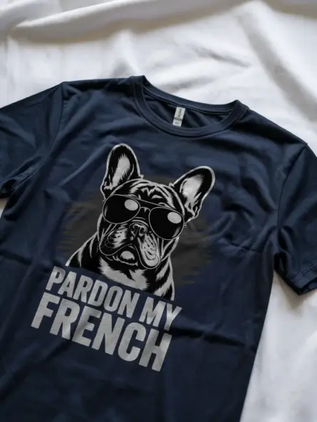 French Bulldog T-Shirt – Bold “Pardon My French” Grunge Dog Tee - Image 11
