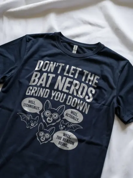 Funny Bat Nerd T-Shirt – “Don’t Let the Bat Nerds” Design - Image 8