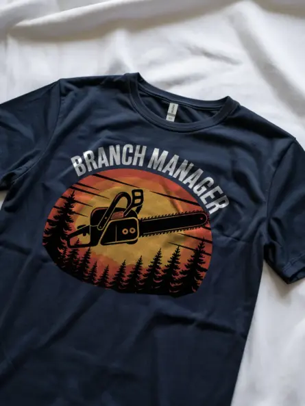 Funny Branch Manager Chainsaw T-Shirt - Image 8