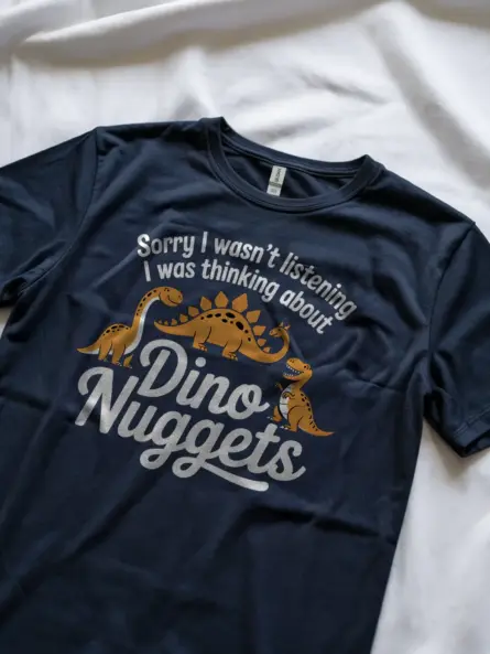 Hilarious Dino Nuggets Graphic Tee – Funny Dinosaur Nugget T-Shirt - Image 8