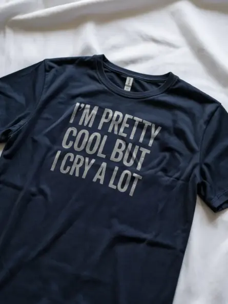 Funny Emotional T-Shirt – I’m Pretty Cool But I Cry A Lot - Image 9