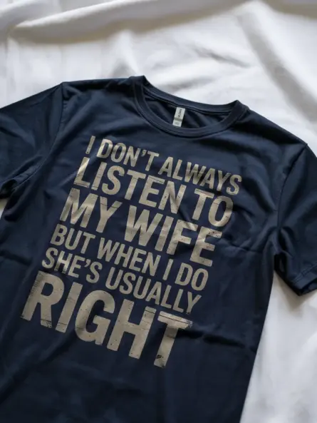 Funny Husband T Shirt for Married Men – I Don’t Always Listen To My Wife Quote - Image 7