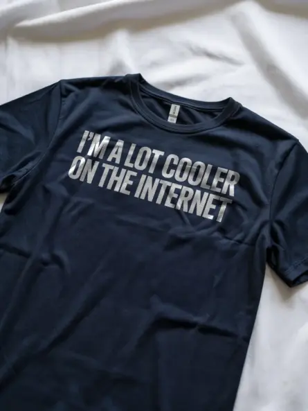 I’m a Lot Cooler on the Internet – Funny Introvert T-Shirt for Meme Lovers - Image 9