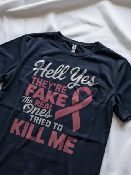 Navy Lifestyle – Hell Yes They’re Fake – funny mastectomy shirt