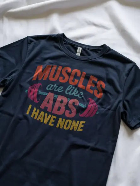 Funny Muscle Abs T-Shirt for Gym Humor - Image 9