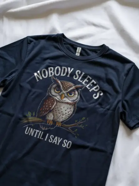 Funny Night Owl T-Shirt for Insomniacs - Image 9
