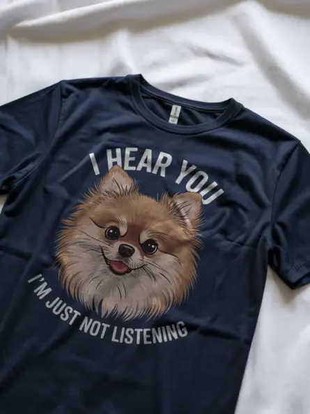 Funny Pomeranian Dog T-Shirt – I Hear You I'm Just Not Listening Tee - Image 8