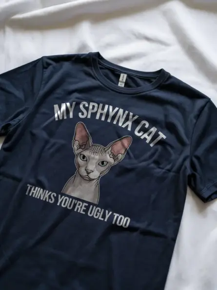 Funny Sphynx Cat t-Shirt – Ugly Too Sarcastic Tee - Image 8