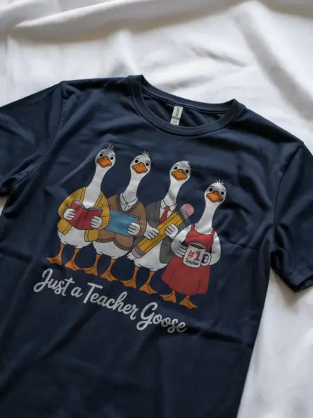 Funny Teacher Goose Shirt – Quirky Back to School Tee - Image 8