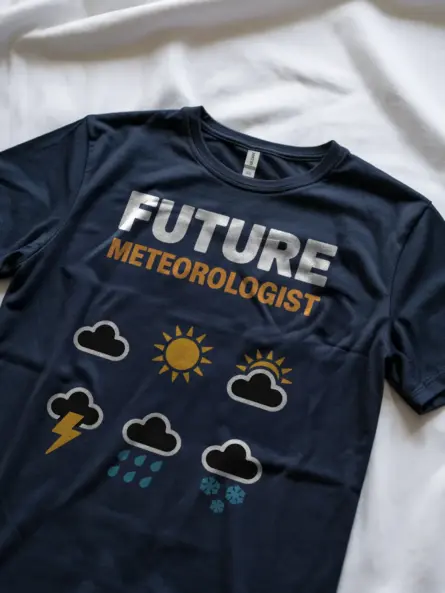 Unique Future Meteorologist T-Shirt with Weather Icons - Image 8