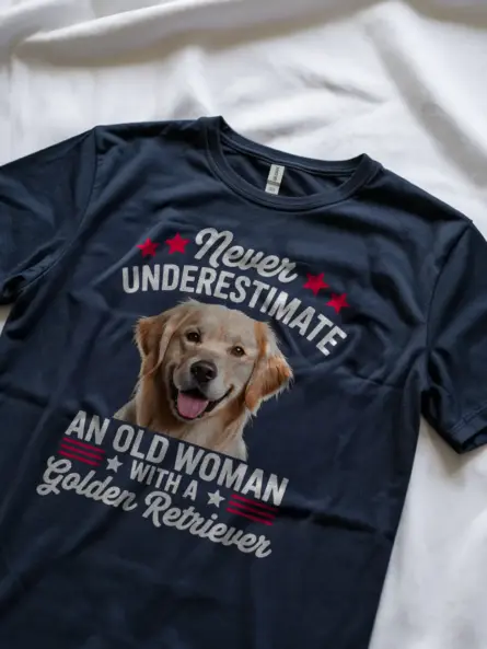 Golden Retriever Mom T-Shirt – Bold Patriotic Dog Lover Tee for Women - Image 11