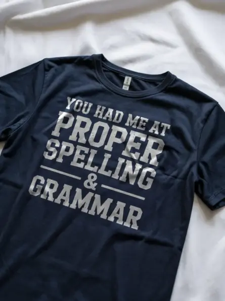 Grammar Nerd T-Shirt – Funny You Had Me at Proper Spelling - Image 8