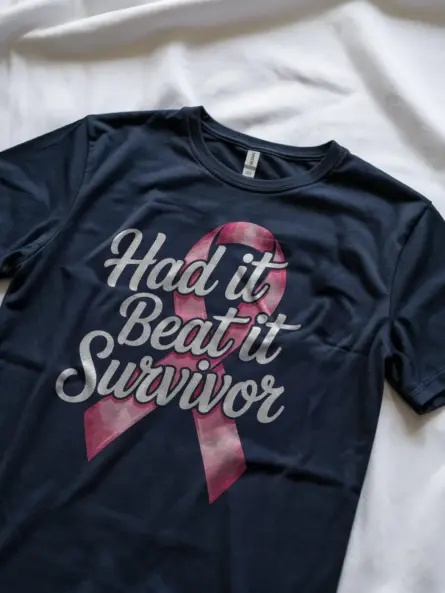 Had It Beat It Survivor Shirt – Watercolor Pink Ribbon Remission Tee - Image 9