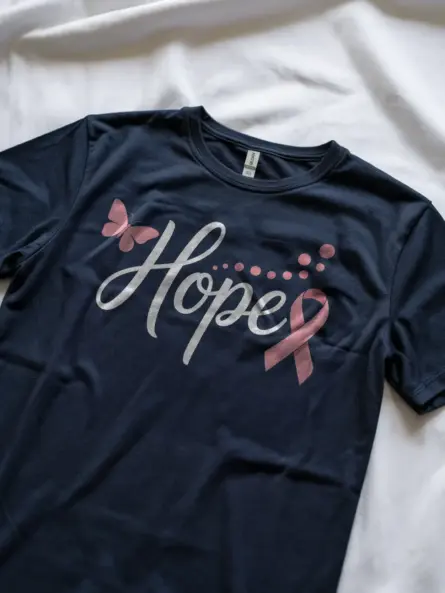 Hope Breast Cancer Shirt – Elegant Butterfly Ribbon Tee - Image 9