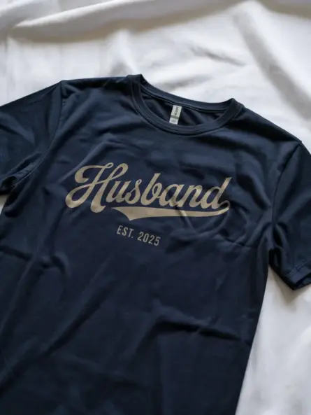 Hubby Est 2025 Shirt – Romantic Wedding Gift for New Husbands - Image 2