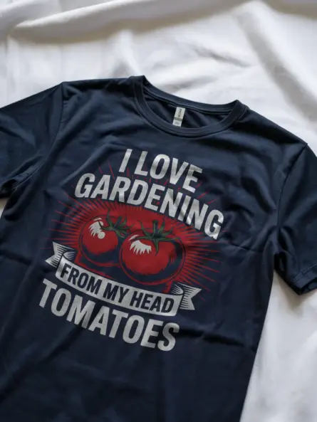 I Love Gardening From My Head Tomatoes T-Shirt - Image 9