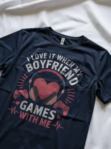 I Love It When My Gamer Boyfriend Games Shirt for Girlfriends - Image 11