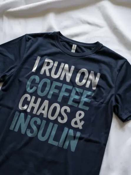 I Run on Coffee and Insulin Shirt – Funny Diabetes Awareness Graphic Tee - Image 11