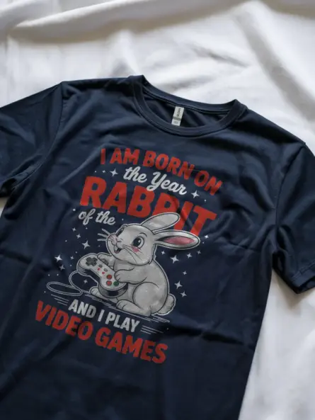 Year of the Rabbit Gamer T-Shirt - Image 2