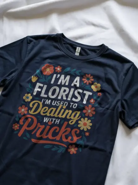 I’m A Florist I’m Used to Dealing with Pricks T-Shirt - Image 8