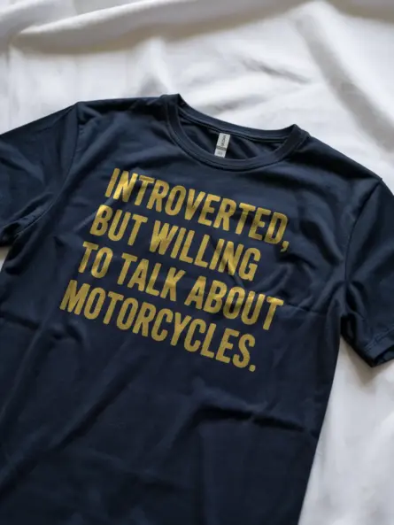 Bold Introvert Motorcycle T-Shirt – Vintage Humor for Bikers - Image 8