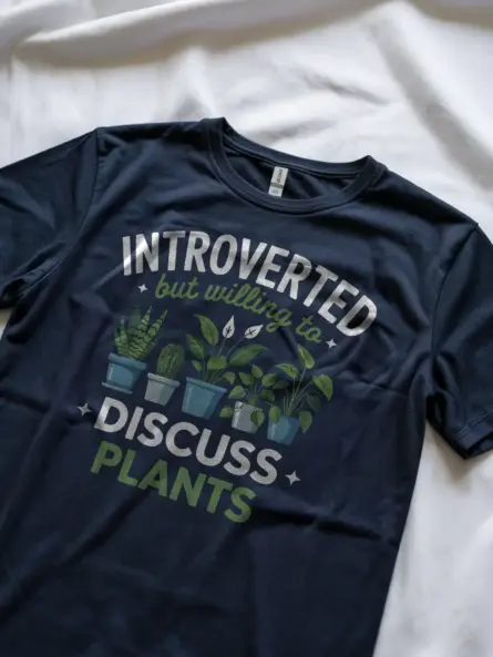 Introverted but Willing to Discuss Plants T-Shirt - Image 8